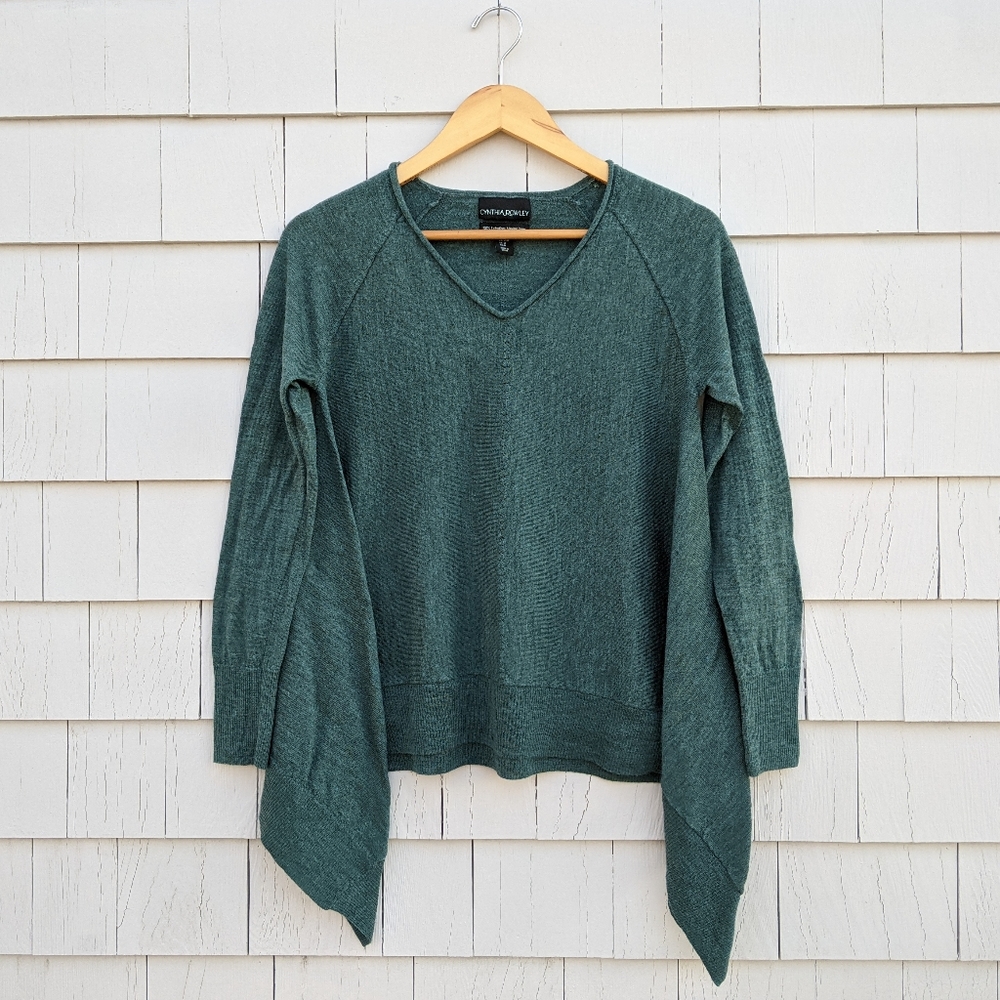 Extrafine Merino Wool Green Cynthia Rowley Sweater